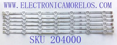 KIT DE LEDS ORIGINAL PARA TV PHILIPS 6 PIEZAS / NUMERO DE PARTE UDULEDLXT037 / LB5009Y.0 V0_00 / UDULEDLXT037 REV.A / LB5009Y.0 / PANEL UCAUHXT / DISPLAY V500DJ7-QE1 REV.D2 / MODELO 50PFL4756/F7 / 50PFL5766/F7 / 50PUL7552/F7